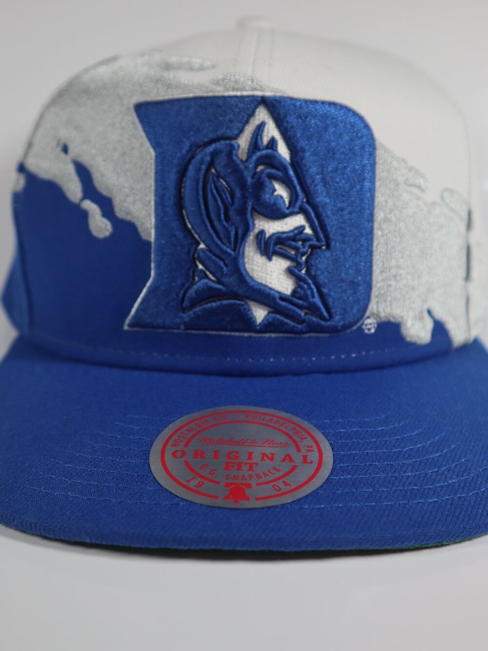 Duke Blue Devils Mitchell & Ness Splash Men’s College Snapback Hat Cap NCAA NWT